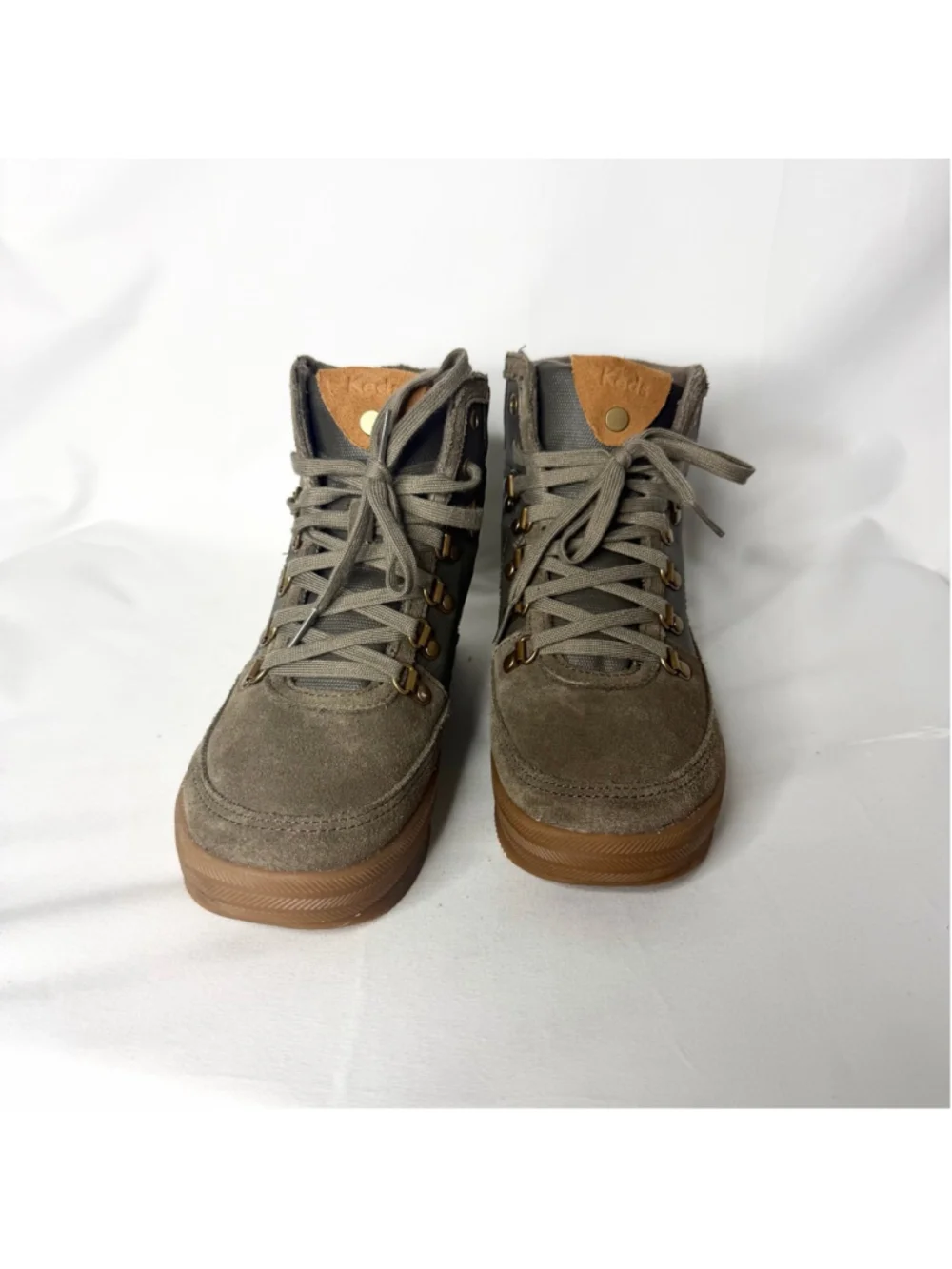 Women's Keds Olive Green & Brown Midland Hiking Boots Size 7.5 NEW without tags